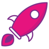 CAE rocket emoji - pink